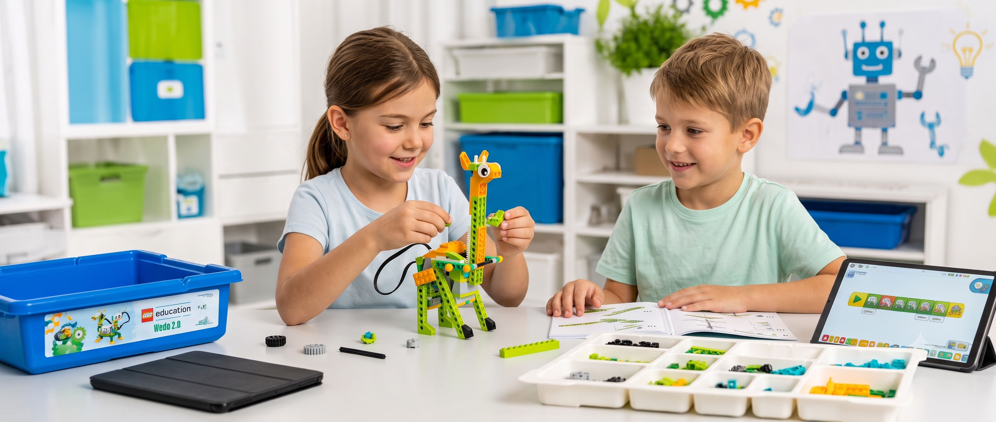Budapest III. kerület LEGO Robotika - Kislány és kisfiú